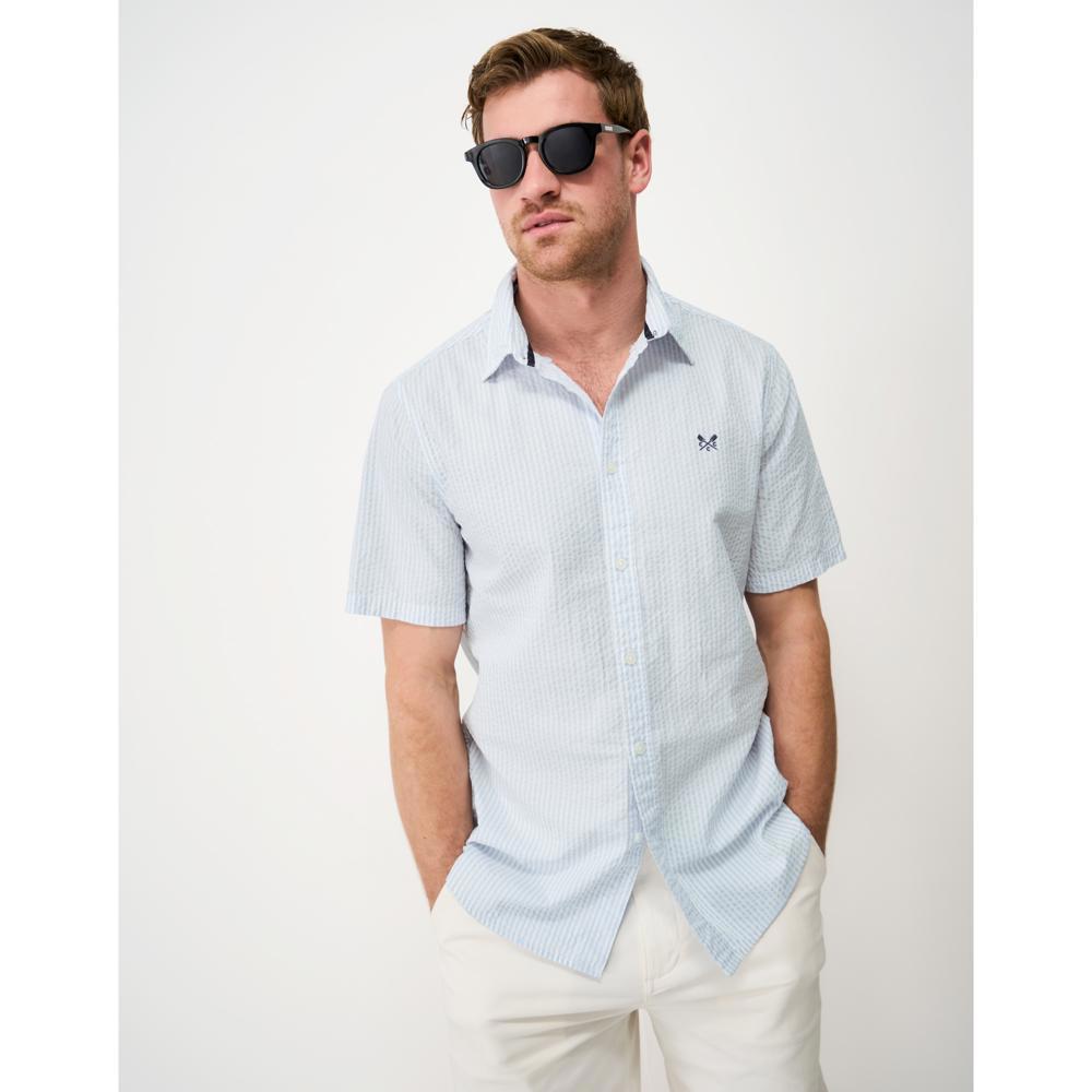 Crew Clothing Short Sleeve Seersucker Shirt